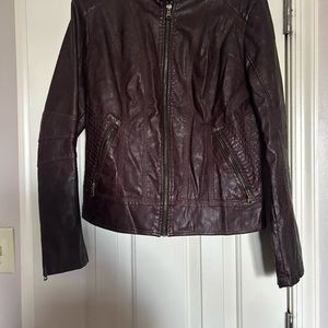 Guess Bordeax Leather Jacket